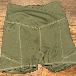 Green Biker Shorts